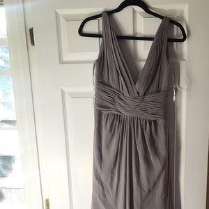 Monique Lhuillier Gray Bridesmaid Dress